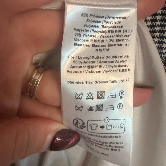 Anthropologie oversized blazer skirt set preppy dark academia cool girl 90’s - Picture 11 of 16